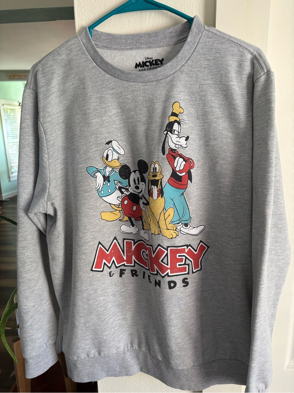 Disney Gray Mickey & Friends Graphic Crewneck Sweater